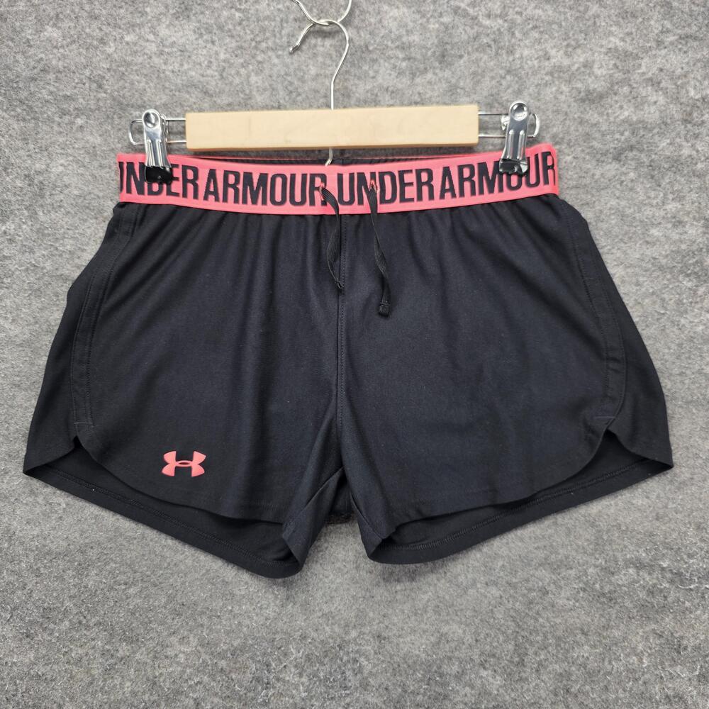 Under Armour Shorts Womens XS Black 3 In Athletic Lined Drawstring HeatGear